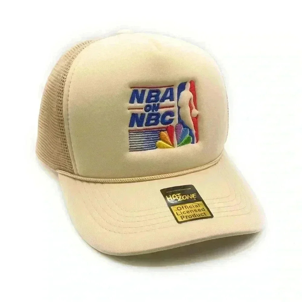 Retro Basketball Mesh Trucker SnapBack (Khaki)